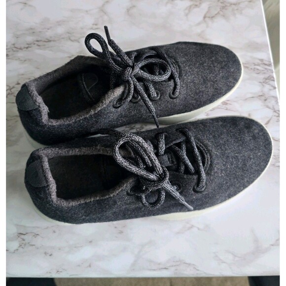 Allbirds Wool Runners Women's Size 8 Black Gray Merino Wool Sneakers Lace Up EUC - Picture 12 of 12
